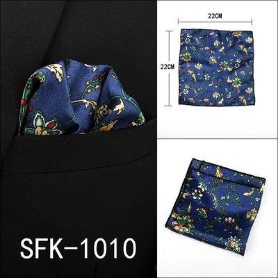 22 cm-es új férfi zsebkendő Vintage Paisley Pocket Square Puha Hankies esküvői party üzleti műselyem mellkasi törölköző ajándék