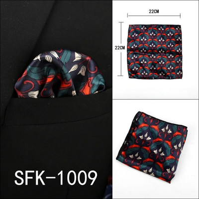 22 cm-es új férfi zsebkendő Vintage Paisley Pocket Square Puha Hankies esküvői party üzleti műselyem mellkasi törölköző ajándék