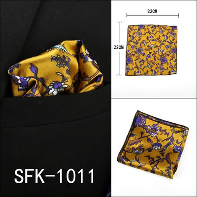 22 cm-es új férfi zsebkendő Vintage Paisley Pocket Square Puha Hankies esküvői party üzleti műselyem mellkasi törölköző ajándék