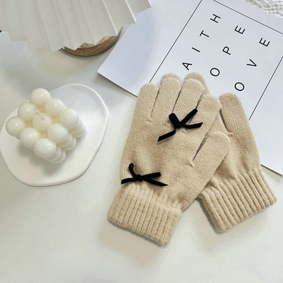 Kötött téli kesztyűk női kasmír őszi téli melegen tartó ujjatlan ujjak vastag érintőképernyő síelés kültéri munkakesztyű nőknek