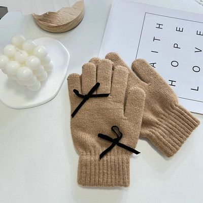 Kötött téli kesztyűk női kasmír őszi téli melegen tartó ujjatlan ujjak vastag érintőképernyő síelés kültéri munkakesztyű nőknek