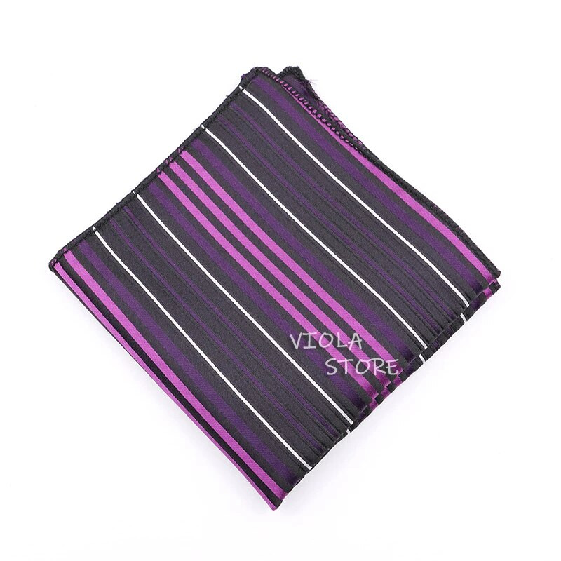 Klasisks punktveida svītrains poliesters 22 cm kabatas kvadrātveida kaklasaitei atbilstošs kabatlakats biznesa kāzu ballīšu uzvalks Hankie vīriešu dāvanu aksesuārs