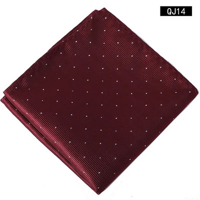 Bezmaksas piegāde Ikepeibao Hanky Candy Red Color Polka Dots vīriešu modes kabatas kvadrātveida kabatlakats