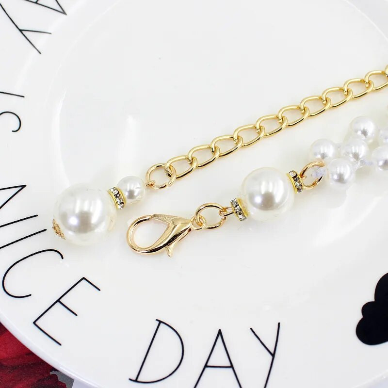 Madingas reguliuojamas akrilo perlų diržas moteriškas moteriškas metalinis plonas grandinėlės diržas plonas kūno grandinės dirželiai suknelė sijonas elastingas juosmuo