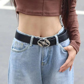 Y2k goth metalna zvijezda kopča kožni remen za žene vintage remen oko struka muški ležerni stil pojas za traperice luksuzni dodaci