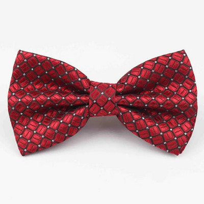 Szilárd divatos csokornyakkendők Vőlegény normál férfi kockás festett kravatka Férfi Pillangó Gravata Férfi Házasság esküvői csokornyakkendők