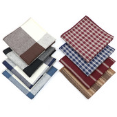 Modni klasični 100% pamuk džepni kvadrat za muškarce Žene 25 cm širine Plavo Sivo Smeđe Poslovno vjenčano odijelo Rupčić maramice