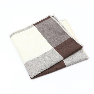 Modni klasični 100% pamuk džepni kvadrat za muškarce Žene 25 cm širine Plavo Sivo Smeđe Poslovno vjenčano odijelo Rupčić maramice