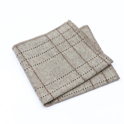 Modni klasični 100% pamuk džepni kvadrat za muškarce Žene 25 cm širine Plavo Sivo Smeđe Poslovno vjenčano odijelo Rupčić maramice