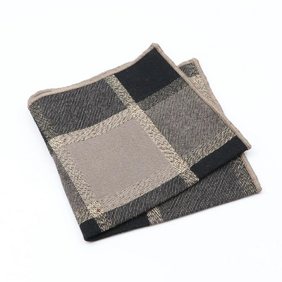 Modni klasični 100% pamuk džepni kvadrat za muškarce Žene 25 cm širine Plavo Sivo Smeđe Poslovno vjenčano odijelo Rupčić maramice