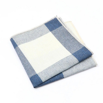 Modni klasični 100% pamuk džepni kvadrat za muškarce Žene 25 cm širine Plavo Sivo Smeđe Poslovno vjenčano odijelo Rupčić maramice