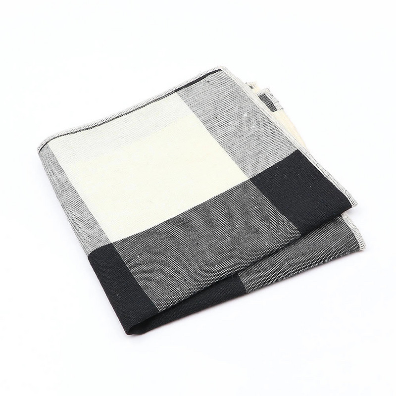 Modni klasični 100% pamuk džepni kvadrat za muškarce Žene 25 cm širine Plavo Sivo Smeđe Poslovno vjenčano odijelo Rupčić maramice