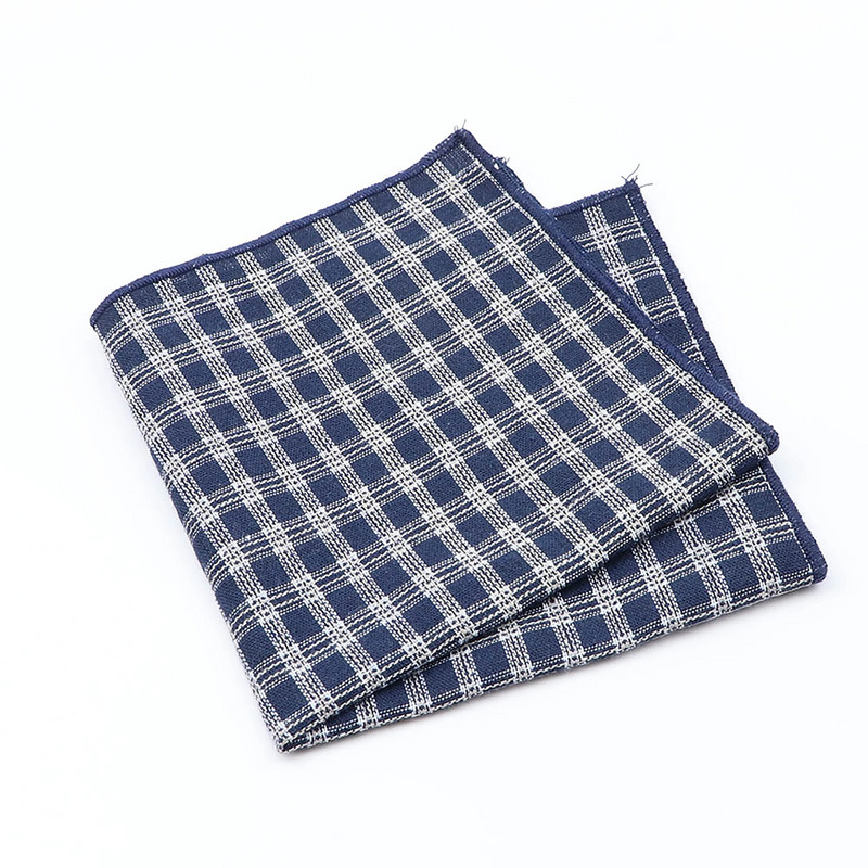 Modni klasični 100% pamuk džepni kvadrat za muškarce Žene 25 cm širine Plavo Sivo Smeđe Poslovno vjenčano odijelo Rupčić maramice