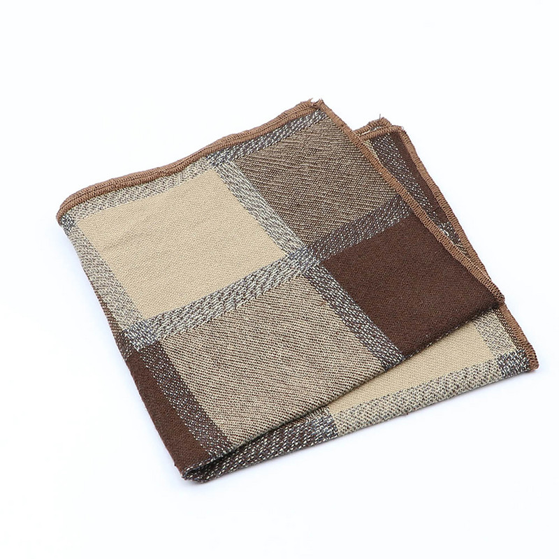 Modni klasični 100% pamuk džepni kvadrat za muškarce Žene 25 cm širine Plavo Sivo Smeđe Poslovno vjenčano odijelo Rupčić maramice
