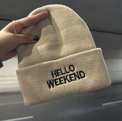 Hello hétvége Kötött sapkák férfiaknak női sapka sapka Téli tervező sapkák luxus sapkák Kötött Vastag sapka kanye