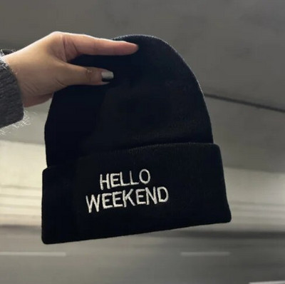 Hello hétvége Kötött sapkák férfiaknak női sapka sapka Téli tervező sapkák luxus sapkák Kötött Vastag sapka kanye