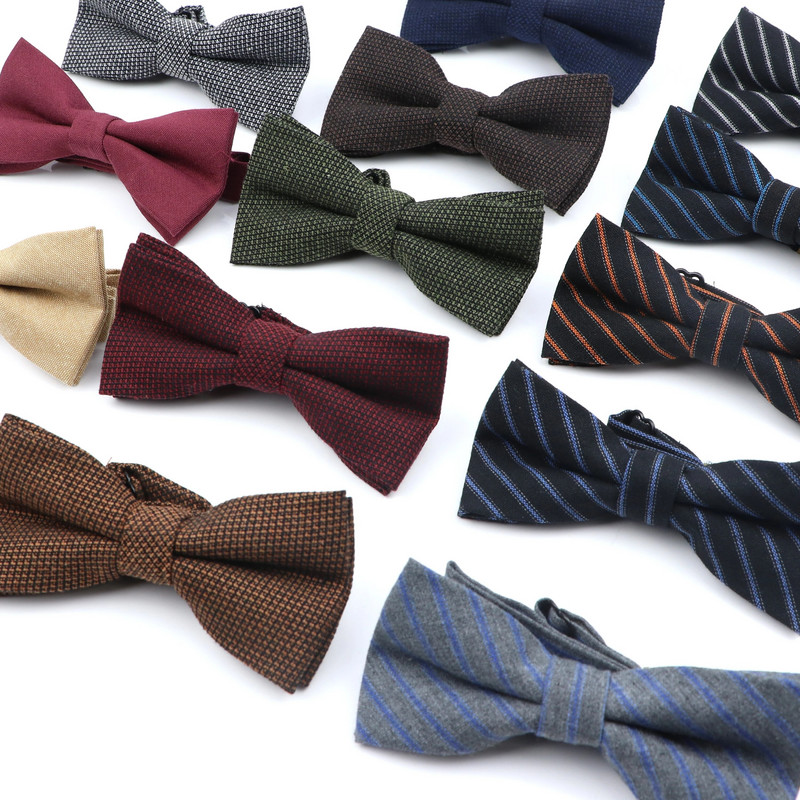 Jauns tumšas krāsas tauriņš vienkrāsains vilnas kokvilnas brūns haki bēšs zils vīriešu ikdienas tauriņš tauriņš kāzu aksesuārs