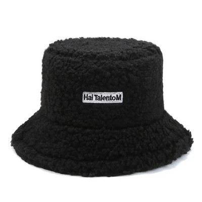 Unisex Harajuku šešir s kantom, jednobojni muški šešir za ribolov, ribarski INS šešir, jesen, zima, janjeća vunena slatka topla panama kapa za žene