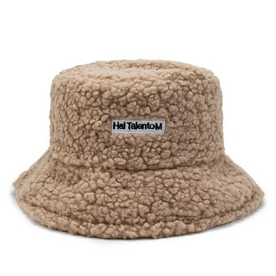 Unisex Harajuku šešir s kantom, jednobojni muški šešir za ribolov, ribarski INS šešir, jesen, zima, janjeća vunena slatka topla panama kapa za žene