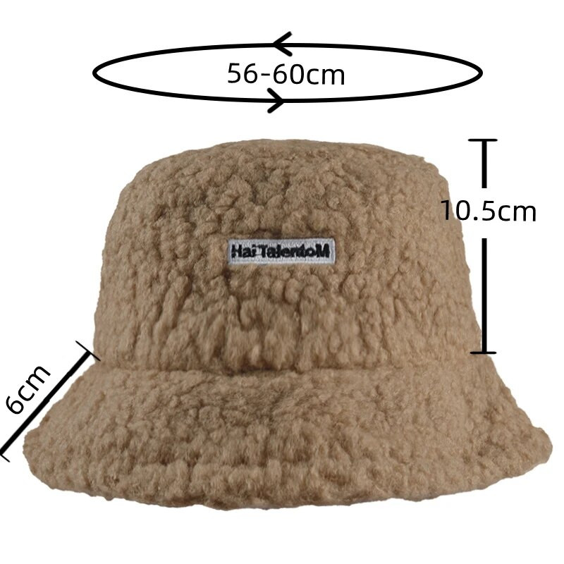 Unisex Harajuku šešir s kantom, jednobojni muški šešir za ribolov, ribarski INS šešir, jesen, zima, janjeća vunena slatka topla panama kapa za žene