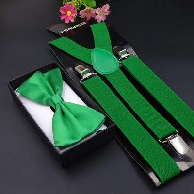 Férfi nadrágtartók csokornyakkendő szett női merevítők csokornyakkendő Y-hátú állítható csíptetős elasztikus pántok férfi öv pántok