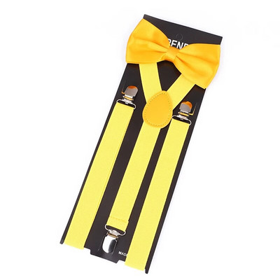 Férfi nadrágtartók csokornyakkendő szett női merevítők csokornyakkendő Y-hátú állítható csíptetős elasztikus pántok férfi öv pántok