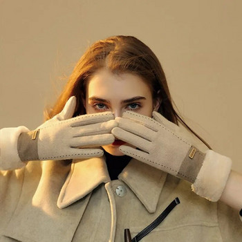 Γυναικεία γάντια χειμερινού κασμίρ Κομψά πλεκτά συν χοντρό γάντι με οθόνη αφής Γάντια ζεστά γάντια