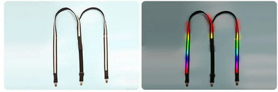 LED-es függeszték világító LED-es csokornyakkendő, megvilágított övkapcsos nadrágtartó Vintage újdonság, rugalmas, állítható függesztő a Club Patry számára