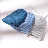 Pălărie Beanie de culoare bomboană pentru femei Pălărie de iarnă tricotată imitație de cașmir Skullies Capotă caldă moale Pălării de femeie pentru fete Gorros