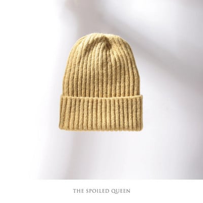 Pălărie Beanie de culoare bomboană pentru femei Pălărie de iarnă tricotată imitație de cașmir Skullies Capotă caldă moale Pălării de femeie pentru fete Gorros