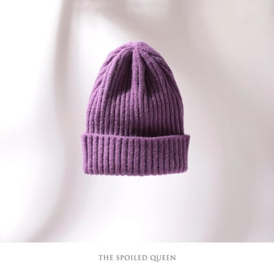 Pălărie Beanie de culoare bomboană pentru femei Pălărie de iarnă tricotată imitație de cașmir Skullies Capotă caldă moale Pălării de femeie pentru fete Gorros