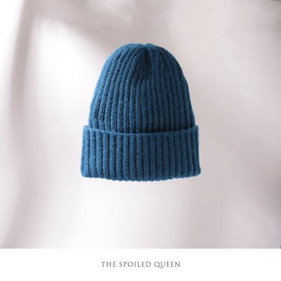 Pălărie Beanie de culoare bomboană pentru femei Pălărie de iarnă tricotată imitație de cașmir Skullies Capotă caldă moale Pălării de femeie pentru fete Gorros
