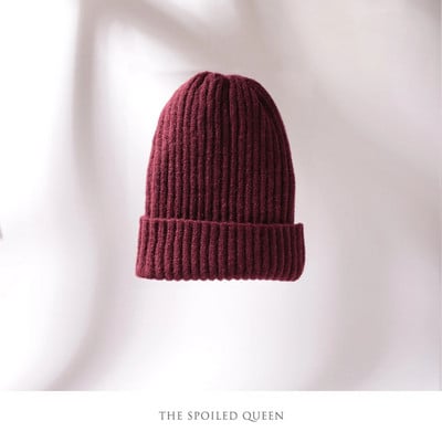 Pălărie Beanie de culoare bomboană pentru femei Pălărie de iarnă tricotată imitație de cașmir Skullies Capotă caldă moale Pălării de femeie pentru fete Gorros