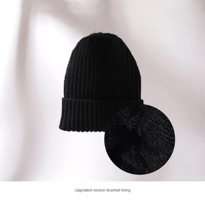 Pălărie Beanie de culoare bomboană pentru femei Pălărie de iarnă tricotată imitație de cașmir Skullies Capotă caldă moale Pălării de femeie pentru fete Gorros