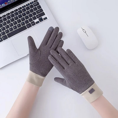 Naiste talvekindad soe ekraan Naiste karusnahast kinnas Täissõrmega labakindad Sügiskindad Hiver Femme Guantes