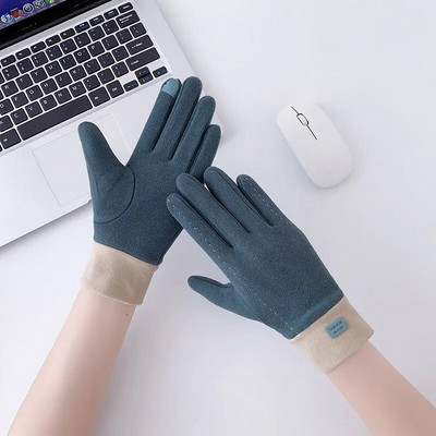 Naiste talvekindad soe ekraan Naiste karusnahast kinnas Täissõrmega labakindad Sügiskindad Hiver Femme Guantes