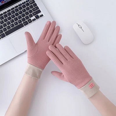 Naiste talvekindad soe ekraan Naiste karusnahast kinnas Täissõrmega labakindad Sügiskindad Hiver Femme Guantes