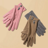Zimske tanke, elegantne ženske rukavice Zaslon osjetljiv na dodir Jednobojna rastezljiva rukavica Proljeće Jesen rukavice