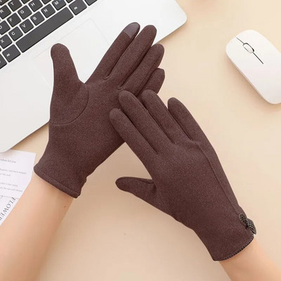 Zimske tanke, elegantne ženske rukavice Zaslon osjetljiv na dodir Jednobojna rastezljiva rukavica Proljeće Jesen rukavice