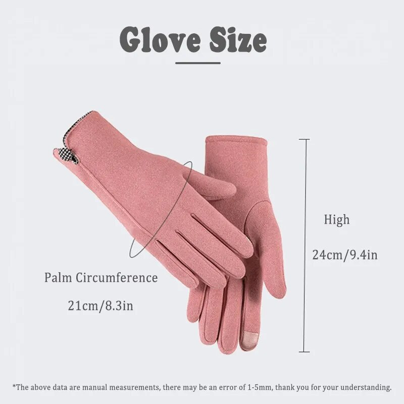 Zimske tanke, elegantne ženske rukavice Zaslon osjetljiv na dodir Jednobojna rastezljiva rukavica Proljeće Jesen rukavice