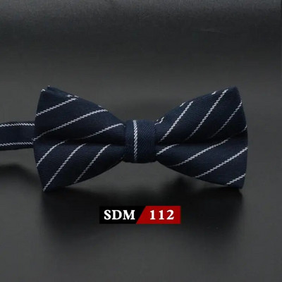 Muška modna vintage leptir-mašna Karirana umjetna 100% pamuk, meka prugasta dvostruka leptir leptir, muška leptir-mašna, dizajnerska kravata