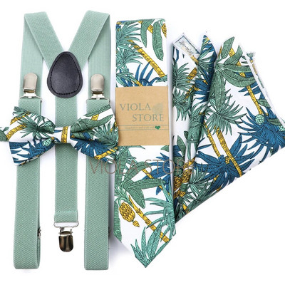 Forró színek rózsaszín sötétkék elasztikus szkenner virágos pamut masni 6 cm nyakkendő zseb négyzet szett Férfi esküvői party merevítő cravat ajándék kiegészítő