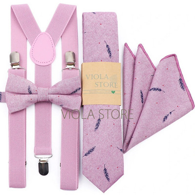 Forró színek rózsaszín sötétkék elasztikus szkenner virágos pamut masni 6 cm nyakkendő zseb négyzet szett Férfi esküvői party merevítő cravat ajándék kiegészítő