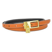 Moteriškas diržas su užrakto sagtimi Spalva blokuojanti 1,4 cm plona juosta suknelei Auksinis segtukas Sagtis Kasdienis džinsų diržas