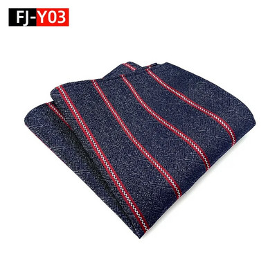 HQ svilena džepna četvrtasta prugasta kravata za odijelo za muškarce Vintage retro rupčić 25*25CM vjenčani ručnik muška haljina maramice