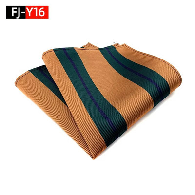 HQ svilena džepna četvrtasta prugasta kravata za odijelo za muškarce Vintage retro rupčić 25*25CM vjenčani ručnik muška haljina maramice