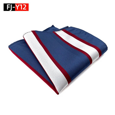 HQ svilena džepna četvrtasta prugasta kravata za odijelo za muškarce Vintage retro rupčić 25*25CM vjenčani ručnik muška haljina maramice