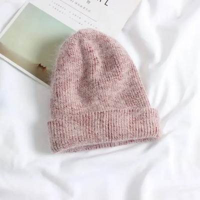 Trušu spalvu cepures ziemas skulles Cepures modes siltas pupiņas cepures ikdienišķas sievietes cietas pieaugušo trušu cepures vāciņa galva