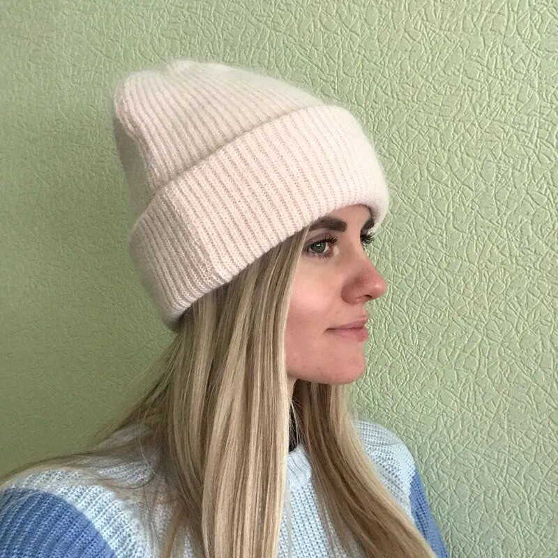 Trušu spalvu cepures ziemas skulles Cepures modes siltas pupiņas cepures ikdienišķas sievietes cietas pieaugušo trušu cepures vāciņa galva