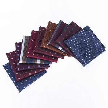 Linbaiway Business printed ριγέ μαντήλι για ανδρικά κοστούμια Hankies Casual Party Pocket Square Gift Tuxedo Πετσέτα στήθους